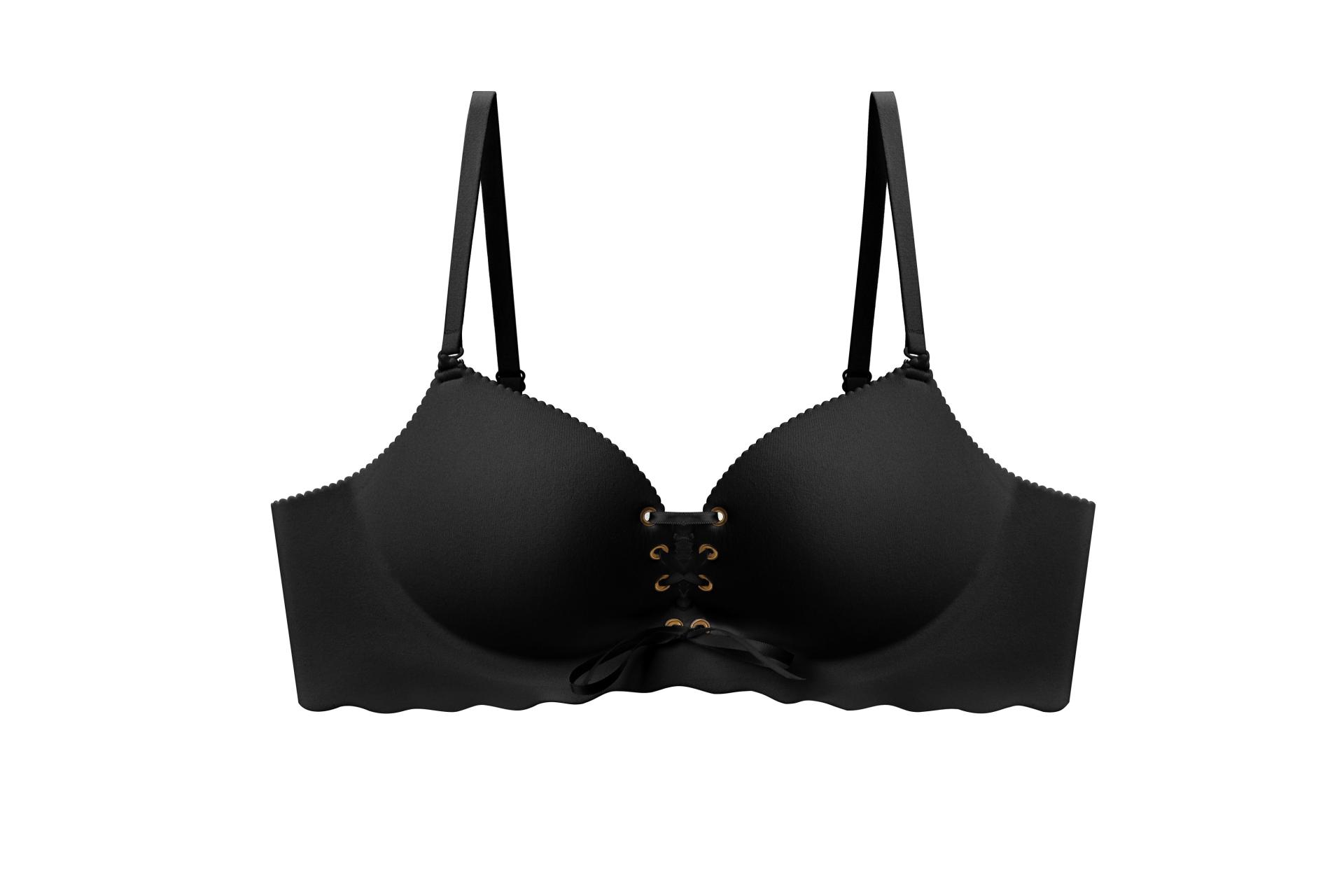 JIANDANPAI Adjustable Lace-Up Push-Up Bra