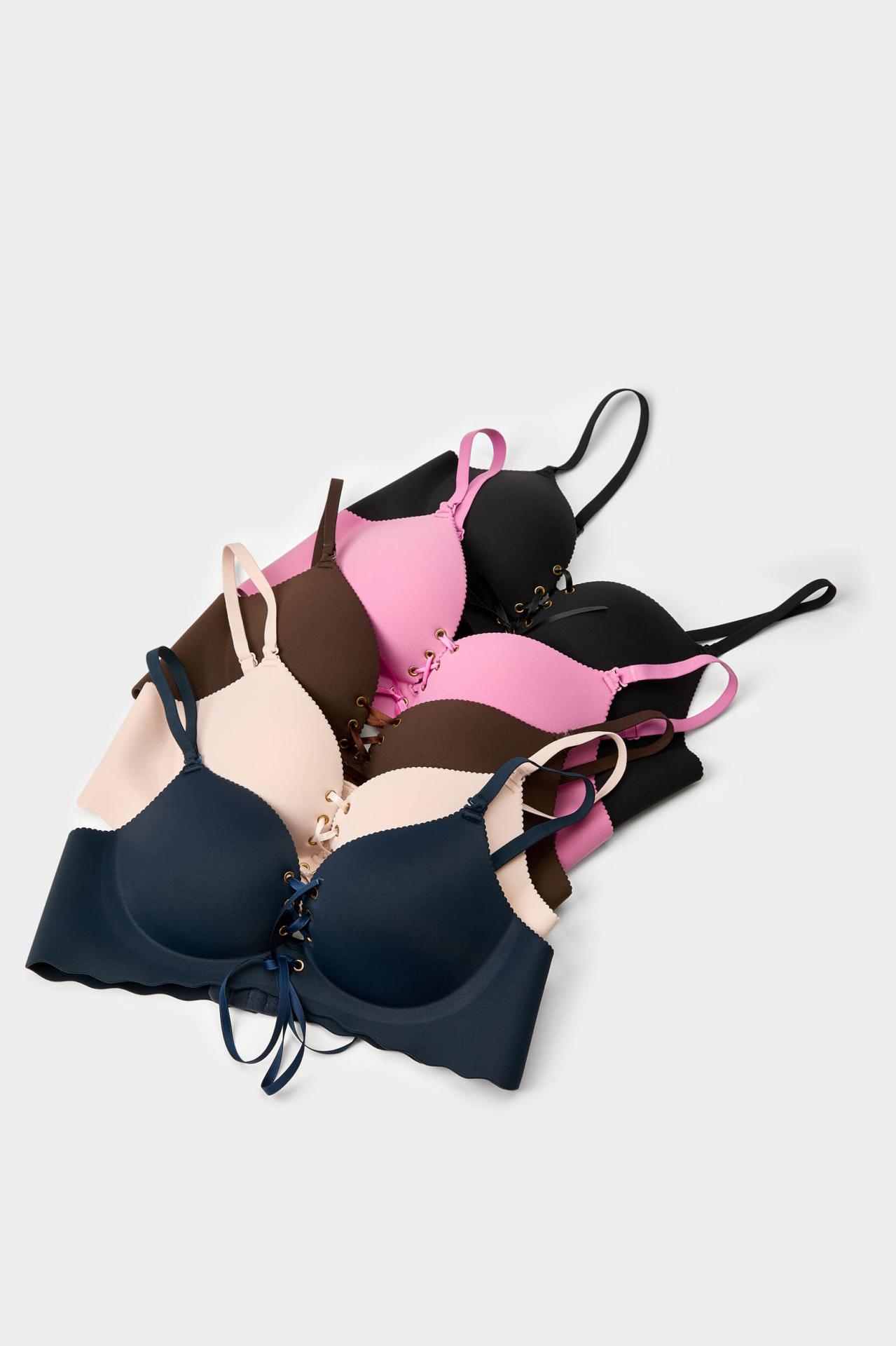 JIANDANPAI Adjustable Lace-Up Push-Up Bra