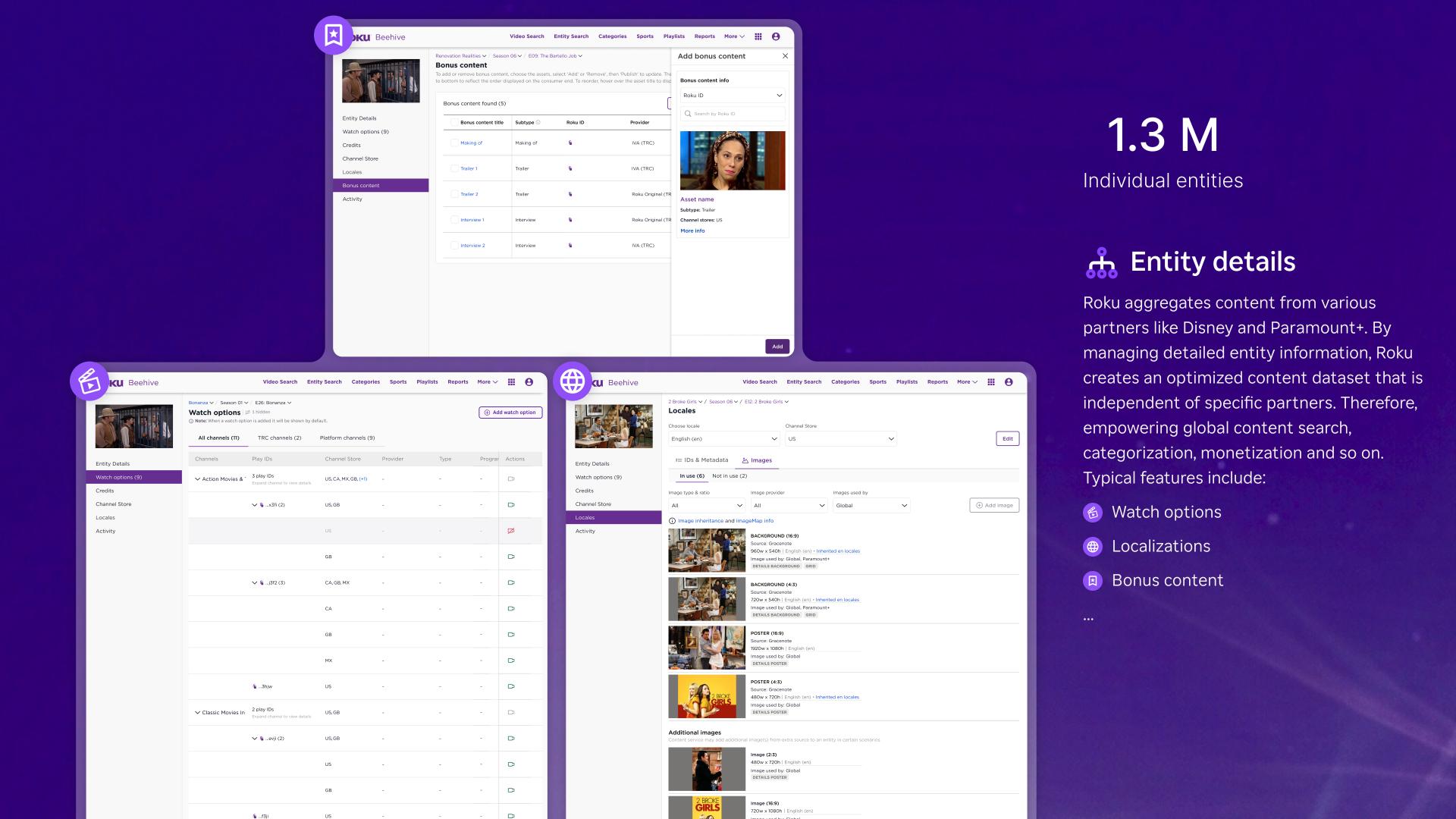 Roku content management system (CMS)